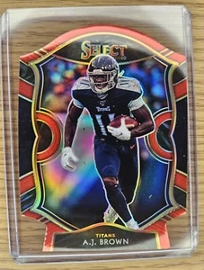AJ Brown RB 2020 Panini Select Concourse Level Red Prizm Die Cut #43 Titans - Imagen 1 de 2