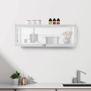 Wall Mount Cabinet Storage Medicine, Books Cabinet Bathroom Kitchen Cupboard - Picture 1 of 12