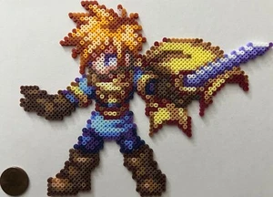 Isaac Golden Sun Mini Bead Sprite Perler Artkal Pixel Art Retro Venus Adept - Picture 1 of 1