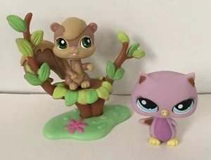 Littlest Pet Shop LPS Spring Pets Owl and Squirrel #1372 & #1373 - Picture 1 of 3