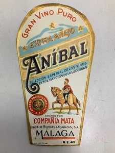 Anibal großer reiner Extrawein Añejo, der von Firma gezüchtet wird, tötet Malaga Flaschenlabel - Bild 1 von 7