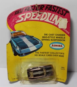 Original alte Vintage 1968 Aurora Speedline Zigarrenkiste Lola GT auf Karte #6806 wie besehen - Bild 1 von 20