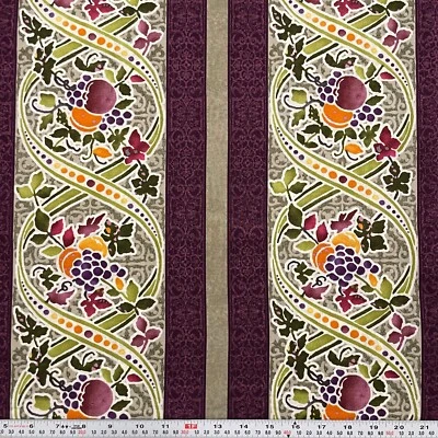 Abundance Jason Yenter In The Beginning Fabrics Purple Cotton by the HALF YARD - Image 1 of 2