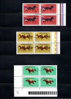 HORSES OF  RUMANIA.- SC2475-80    bordet.-   BKLT OF 4   1974 - Image 1 of 3