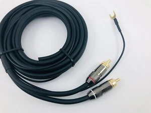 Cinch Audiokabel für Technics Platten Alukabel Länge 150 cm mit Masse - Bild 1 von 10