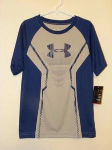 Camisa Under Armour Nueva con etiquetas Heat Gear azul y gris manga corta talla 6 - Imagen 1 de 1