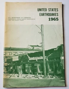United States Earthquakes 1965 US Department of Commerce Report Booklet Vintage - Imagen 1 de 8