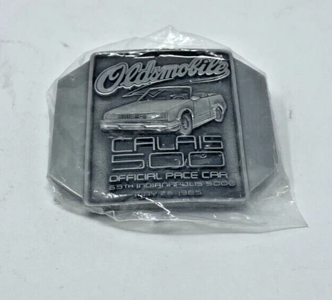 1985 Indy 500 Oldsmobile Calais Belt Buckle Cover