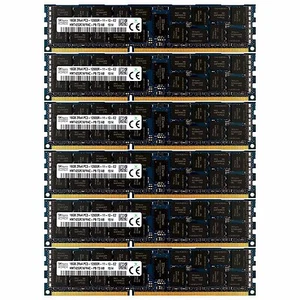 PC3-12800 6x16GB HP Proliant DL320 DL360 DL370 DL380 ML330 ML350 G6 Memory Ram - Picture 1 of 1