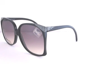 JACQUE ROJAY PAM Women's Large Square Black with Gray Marble Sunglasses NOS - Picture 1 of 5