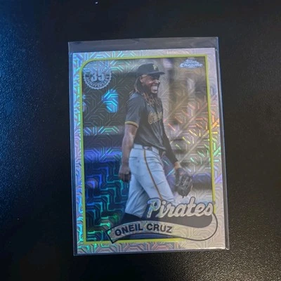 2024 Topps Chrome Update Oneil Cruz 1989 35th Anniversary Pittsburgh Pirates - Image 1 of 2