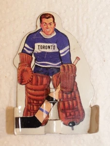 VINTAGE MUNRO METAL TABLE TOP HOCKEY TORONTO MAPLE LEAFS GOALIE (BROWN HAIR) - Picture 1 of 2