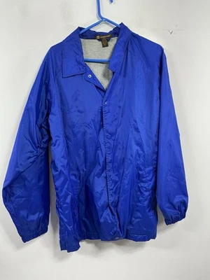 Quebra-vento masculino Harriton leve grande azul forrado frente de pressão - Imagem 1 de 4