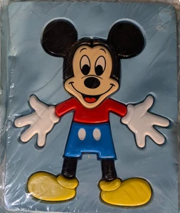 Vintage Disney Mickey Mouse 3D Puzzle Kunststoff Tablett - Bild 1 von 2