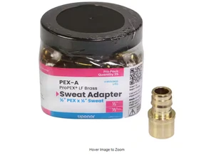 Uponor ProPEX 1/2 Zoll PEX-A Erweiterungswiderhaken x 1/2 Zoll Kupfer bleifrei (10er Pack) - Bild 1 von 4