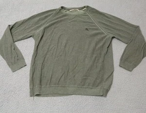 Tommy Bahama Sweater Mens Extra Large Green Cotton Lightweight Cotton Crew Neck - Picture 1 of 8