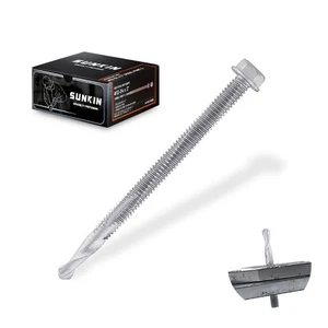 #12 x 3 Self-Drilling Screws for Metal – Hex Head, Heavy-Duty Tek Screws, 1/2... - Picture 1 of 6