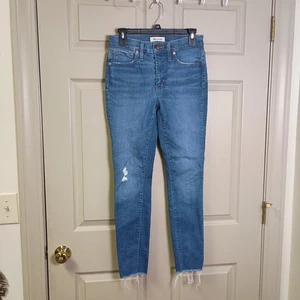 Madewell Damen Jeans Größe 27 Skinny 9" Mid-Rise Raw Hem Distressed - Bild 1 von 5