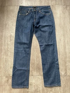 Vintage STUSSY Classic Rough Rugged Denim Jeans Size 32x31 Y2k Mens Rare Blue - Picture 1 of 8