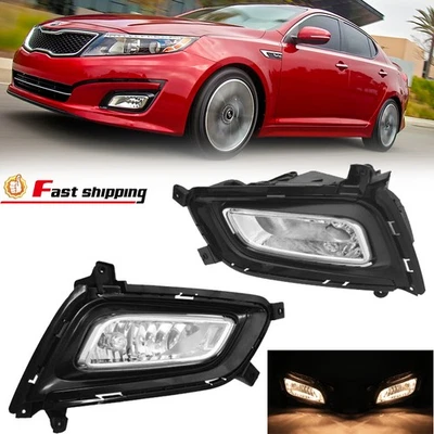 Luces antiniebla delanteras y biseles moldura pasajero conductor 2 piezas para Kia Optima 2014 2015 Foto 1 de 4