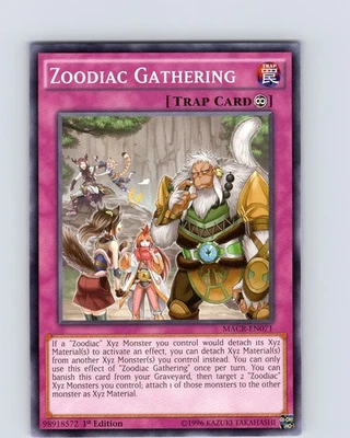 Yu-Gi-Oh TCG Zoodiac Gathering MACR-EN071 1st Edition Regular Common Card NM - Image 1 of 2