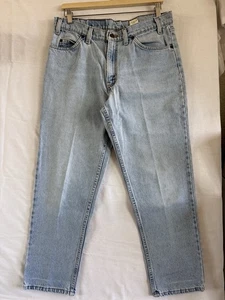 Vtg 90s USA Levi's 550 Husky Youth Orange Tab Jeans Actual 31 x 26 Light Wash - Picture 1 of 13