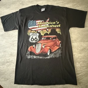 Route 66 America's Main Street Hot Rod T-Shirt XL VTG 90s Y2K Cars Racing - Picture 1 of 6