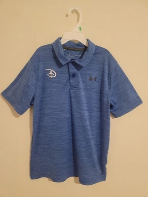 Camisa Polo Under Armour Manga Corta Niños Talla Juvenil Grande YLG Azul Logo Disney Foto 1 de 4