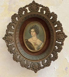 Vintage Kamee Kreationen mit Baronin von Krudener Miniaturportrait - Bild 1 von 6