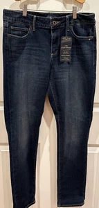 Pantalones de mezclilla ajustados Lucky Brand Lolita lavado oscuro cómodos elásticos 10/30 curvilíneos medios - Imagen 1 de 8