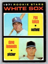 1971 Topps Rookie Stars RC #458 Ron Lolich / Dave Lemonds Chicago White Sox
