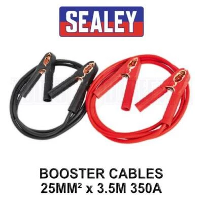 Sealey Booster Cables 25mm² x 3.5m 350A Jump Leads BC2535 - Image 1 of 3