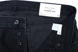 RAG & BONE FIT 1 SKINNY MEN 36 X 35 ROCK W/HOLES USA MADE JEANS BUTTON DESTROYED - Picture 1 of 14
