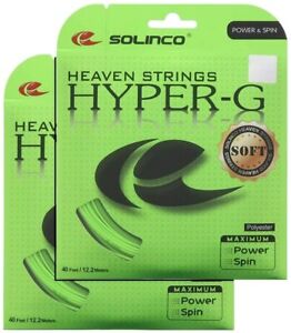 2 Sets Solinco Hyper G Soft Hyper-G Soft 17 Gauge 1.20mm Tennis String NEW