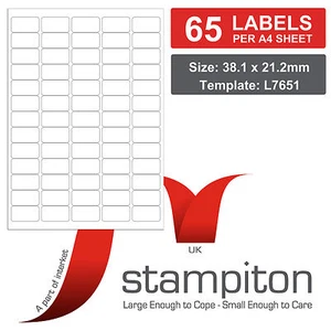 Stampiton Address Labels 500 A4 sheets 65 per sheet - Picture 1 of 1