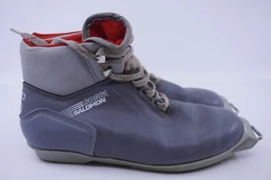 VINTAGE Salomon SR301 SNS Profil XC Cross Country Ski Boots EU Size 38 Gray - Picture 1 of 7