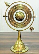 11" Antique Brass Armillary Sphere Astrolabe Table Top World Globe Gift item