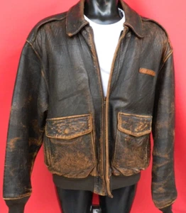 AVIREX,LTD TYPE  A-2. REG US. PAT U.S. ARMY AIR FORCES XL. 100% GEN LEATHER JKT. - Picture 1 of 11
