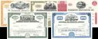 Collection of 5 Different Stocks - Five Randomly Selected Stock Certificates dat