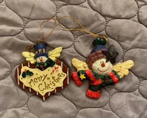 Lote de adornos de resina navideña muñeco de nieve de cerámica - Imagen 1 de 4