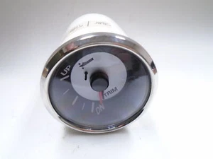 FARIA GBC125A TRIM GAUGE CHROME BEZEL / BLACK FACE 2" MARINE BOAT - Afbeelding 1 van 8