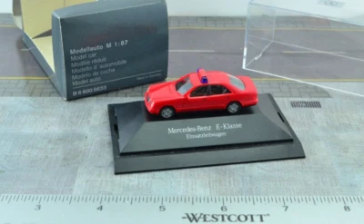 Coche Herpa Mercedes Benz Clase E Bomberos Rojo Escala HO 1:87 (HO5711) Foto 1 de 2
