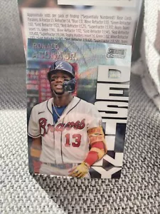 Ronald Acuna Jr. 2022 Topps Stadium Club Chrome Destiny Wave Refractor 2B Braves - Picture 1 of 5