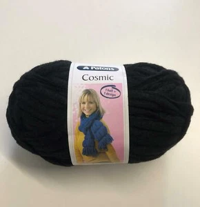 Patons Cosmic Scarf Knitting Wool / Yarn Includes Pattern 100g - 00099 Black - Picture 1 of 1