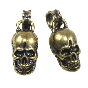 PACK 2 Llaveros Calavera Latón Colgante Punk Motociclista Calavera Colgante Regalos - Imagen 1 de 6