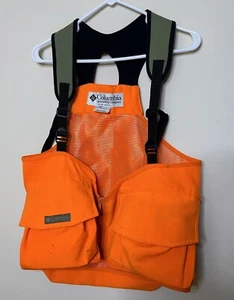 Columbia Hunting Vest Men's Medium Blaze Orange Adjustable Pockets - Picture 1 of 7