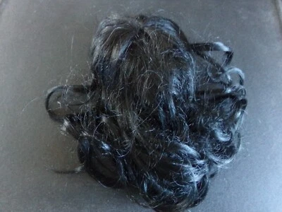 Peluca muñeca Imsco talla 9 negra pelo largo ondulado. Tapa completa NOS Foto 1 de 3