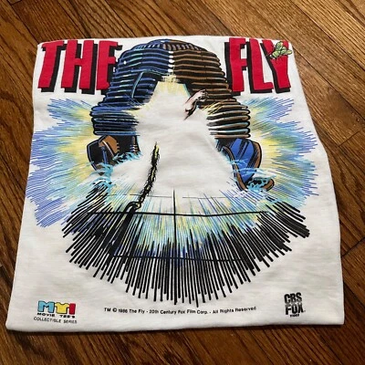 1986 THE FLY t shirt vintage 80s cult horror movie Cronenberg MTI tee L/XL - Image 1 of 4
