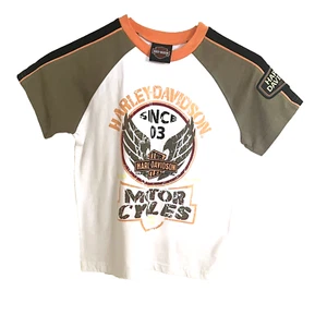 Harley-Davidson ragazzo manica corta bianco taglia 6 - Foto 1 di 3