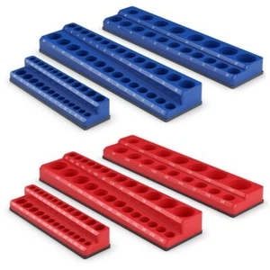 6 Stk Steckschlüssel Halter 1/2-Zoll 3/8Zoll 1/4 Zoll Aufsteckschiene Stecknüsse - Bild 1 von 3